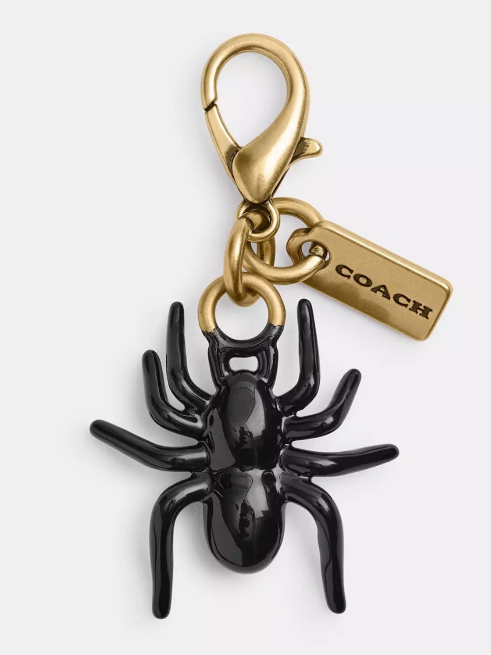 Coach Mini Spider DIY Charm CCX72 Black/Brass Metal - Enamel NEW AUTHENTIC